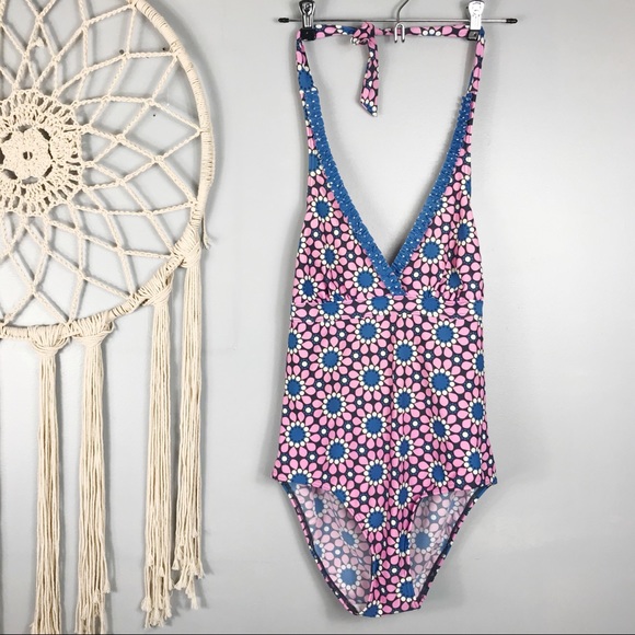 Boden Other - Boden Floral Polka Dot Ruffle Swimsuit